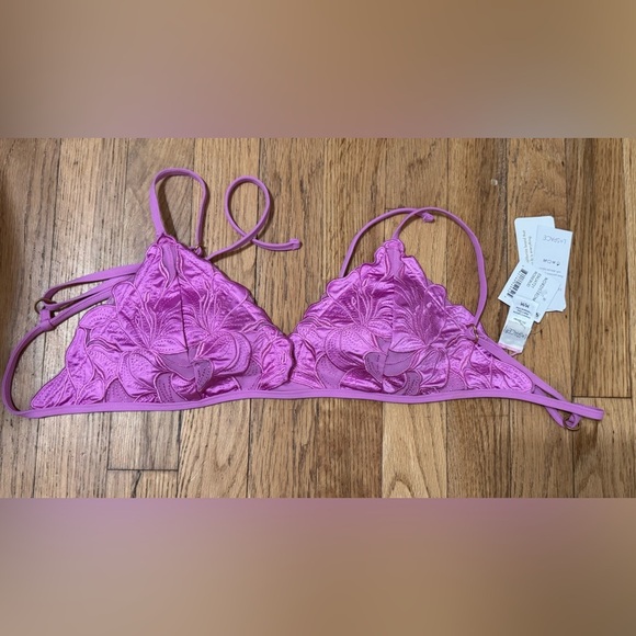 L*SPACE Revolve Jean Bikini Top in Rosebud - Picture 5 of 6